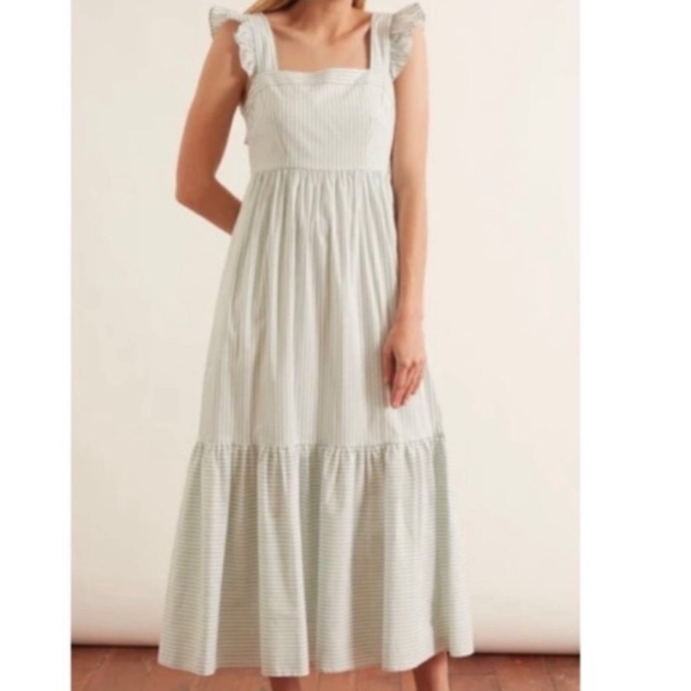 GAL MEETS GLAM Anthropologie Jasmine Stripe Sleeveless Square-Neck Maxi Dress - Picture 10 of 12